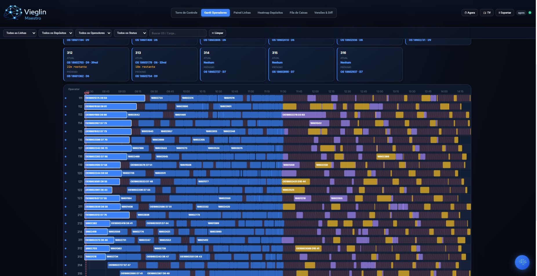 Vieglin Maestro - Visão de Operações